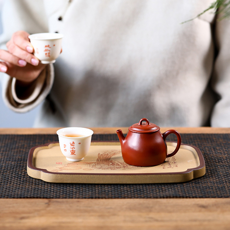 Yixing Zisha Dry Bubble Tray, Famous Handmade Kungfu Tea Set, Dry Bubble Table Pot, Pot Cushion Tray