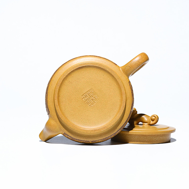 Yixing Zisha Teapot Raw Ore Gold Section Clay Longteng Shengshi Guogong Dong Yuefeng Pure Handmade Teapot