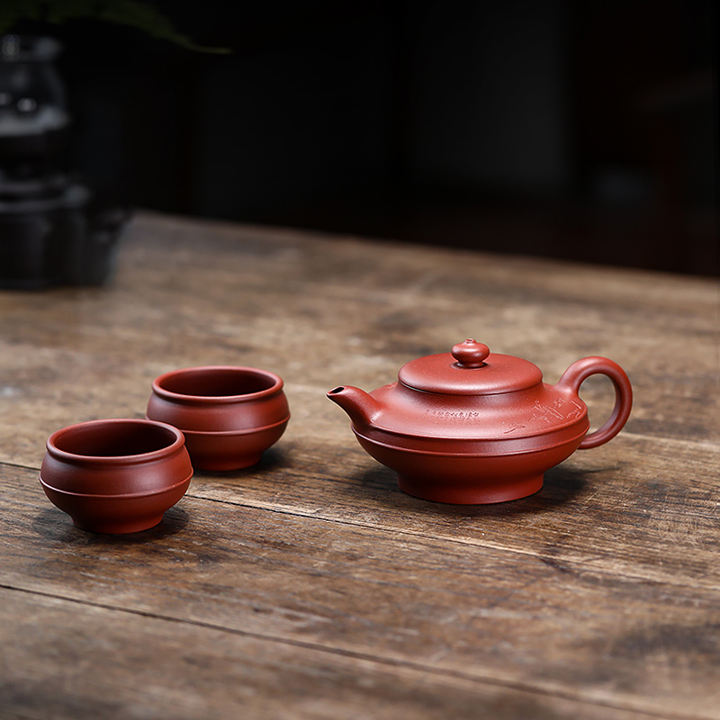 Yixing Zisha Teapot Original Ore Bottom Trough Qinghe Set Group Guogong Dong Yuefeng Handmade Teapot