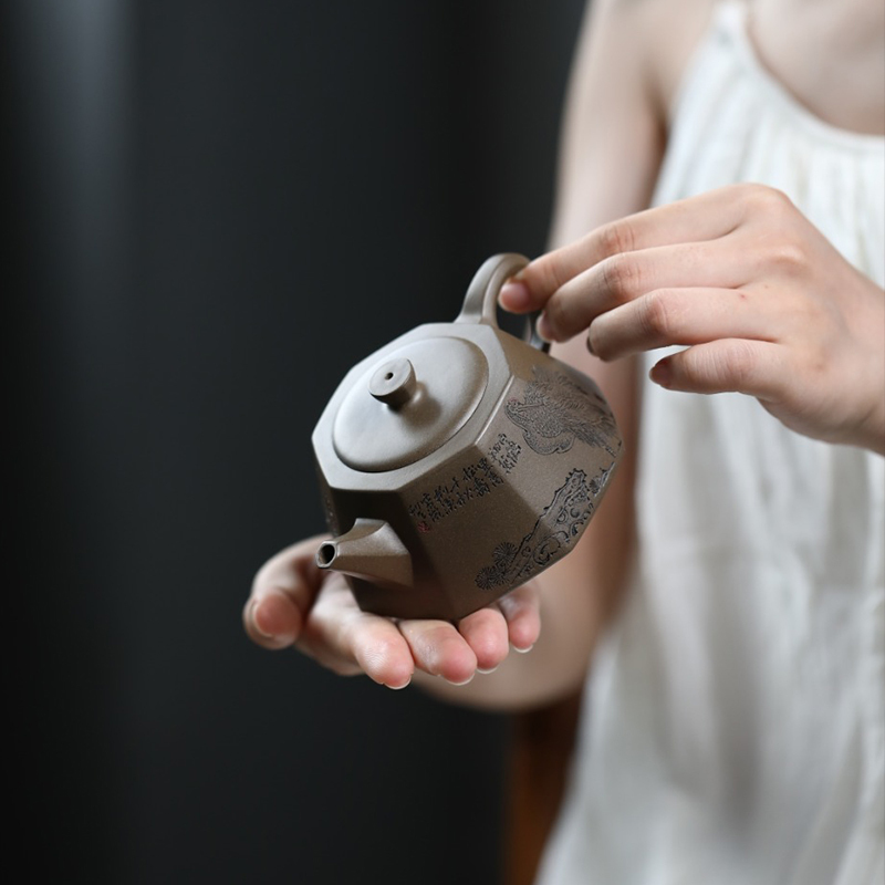 yixing teapot clayteapot chinese pot purple clay