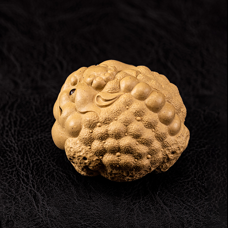 Yixing Zisha Tea Pet - Master Craftsman Fully Handmade "Three-Legged Golden Toad" from Original Duanni Clay, Tea Table Decoration