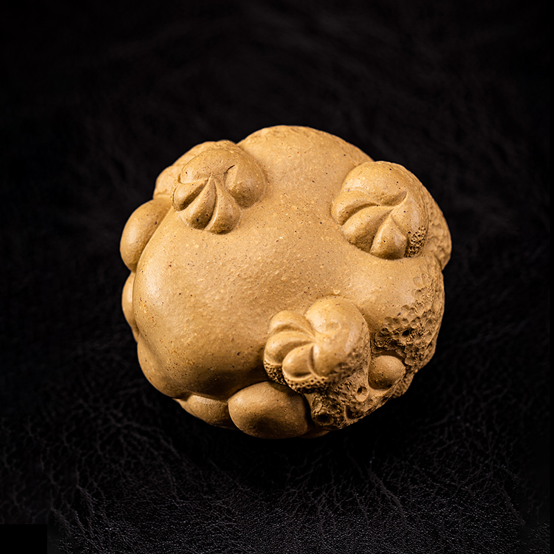 Yixing Zisha Tea Pet - Master Craftsman Fully Handmade "Three-Legged Golden Toad" from Original Duanni Clay, Tea Table Decoration
