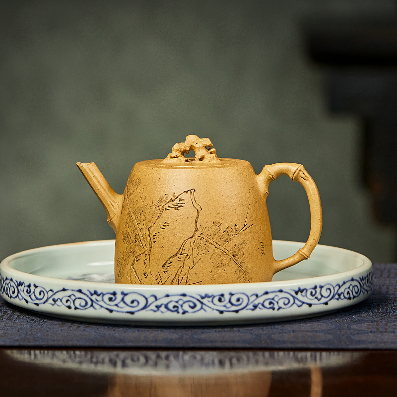 Yixing Zisha Teapot - Original Duanni Clay "Qianqiu" Style Pure Handmade Teapot 180ml