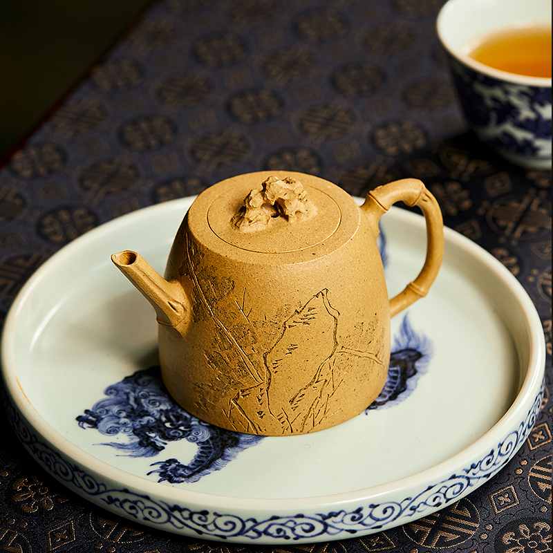 Yixing Zisha Teapot - Original Duanni Clay "Qianqiu" Style Pure Handmade Teapot 180ml