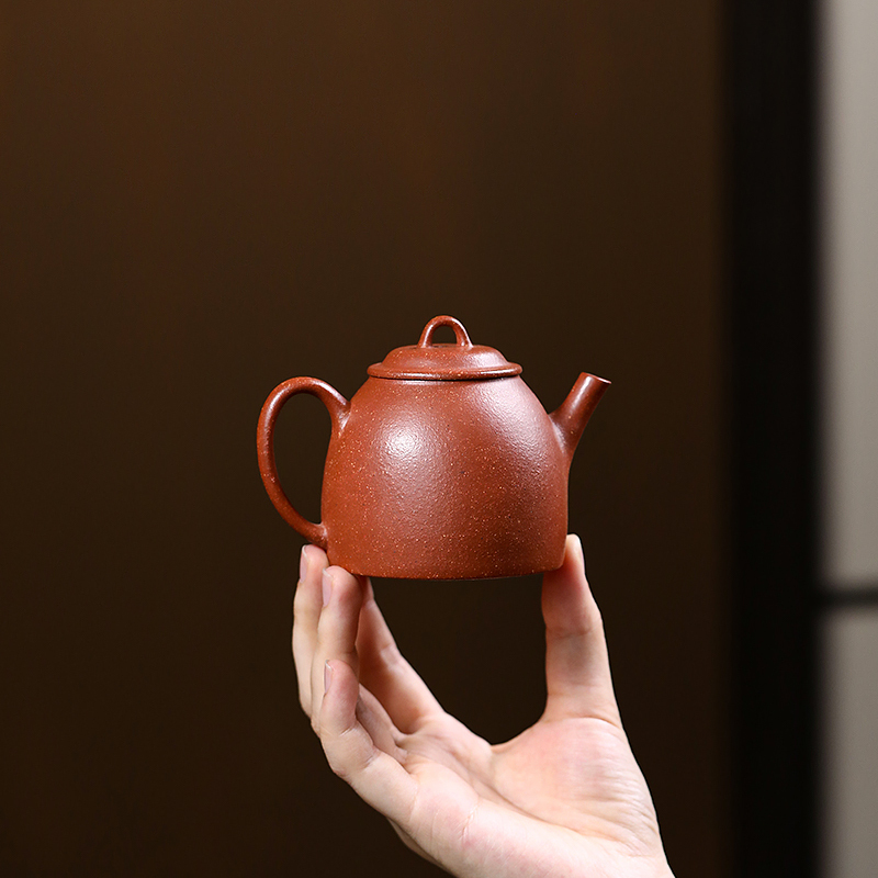 Yixing Zisha Teapot - Master Artisan Full-Handmade Clay-Painted Original Jiangponi Clay "Qin Weight" Style Teapot 120ml