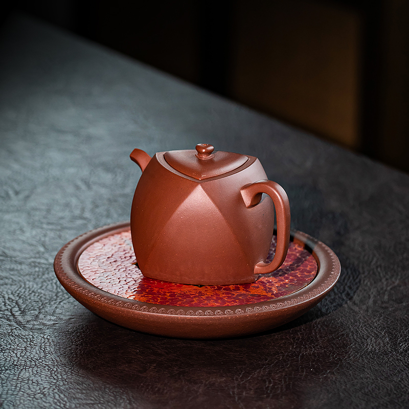 Selected pure original ore purple clay, fully handcrafted Rhombus Square Pot - Yixing Zisha Teapot 270ml