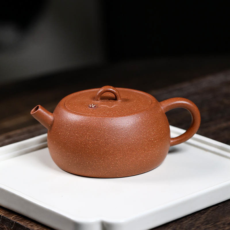 Yixing Purple Clay Teapot Handpicked Native Purple Chestnut Clay Fully Handcrafted by Xu Xueqiang Well Curb Teapot, 160ml