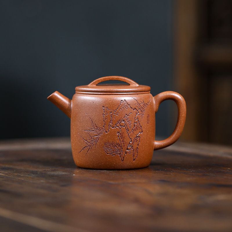 Yixing Zisha Pot - Master Artisan, Fully Handmade, Original Old Duan Clay, High Hanwa Style, 210cc Teapot for Brewing Tea