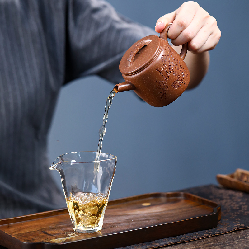Yixing Zisha Pot - Master Artisan, Fully Handmade, Original Old Duan Clay, High Hanwa Style, 210cc Teapot for Brewing Tea