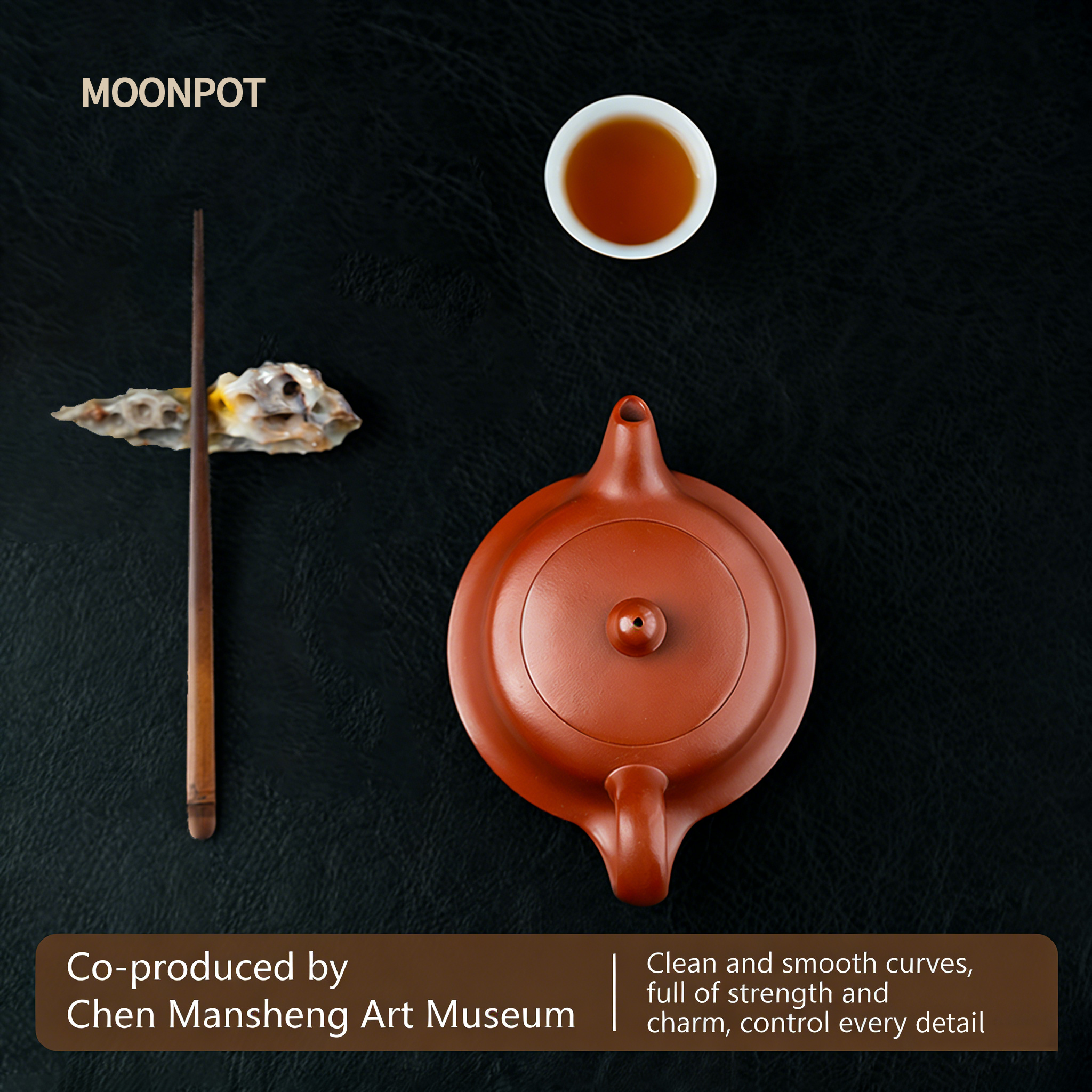 The Yixing Zisha Moonpot Quhu Teapot, made from authentic original Kuang Zhuni clay, is a handmade small teapot (200ml) for brewing tea, ideal for home use and gifting as a standalone tea set piece.