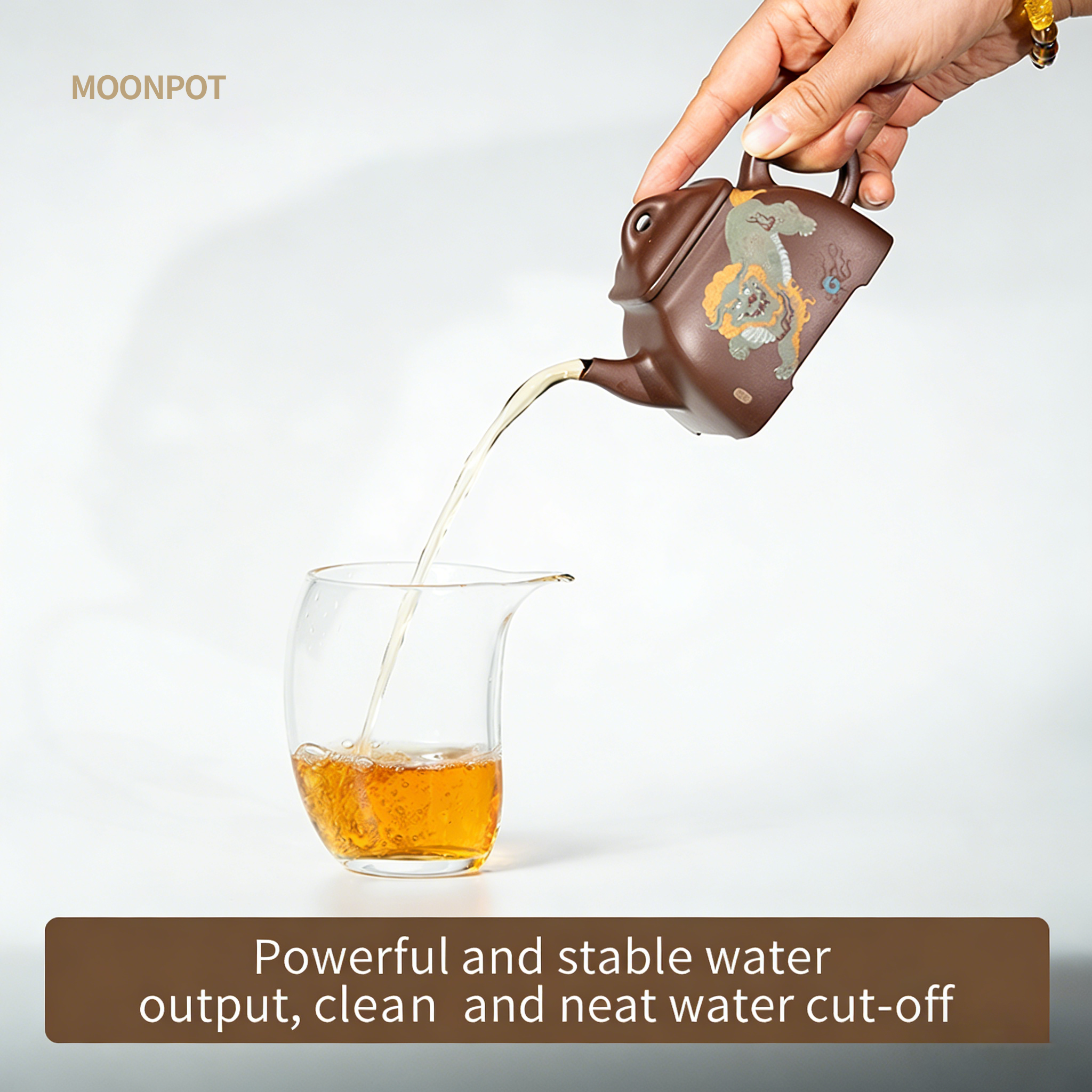 Yixing Zisha Moonpot Gu Leng Pot, Zisha Teapot, made from 80-mesh raw ore Zini clay, fully handmade. "Squared yet rounded, rounded yet squared."