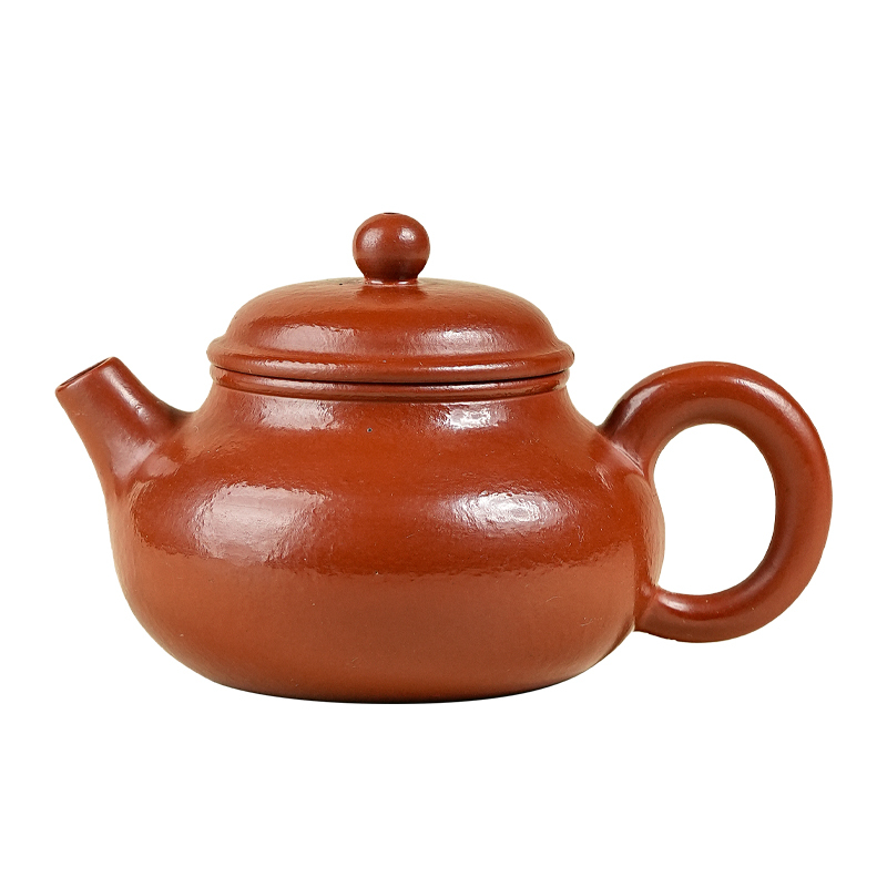 Yixing Zisha Moon Pot (Rongtian Teapot) • Original Ore Zhuni • Classic Antique Style Zisha Teapot • 100ml