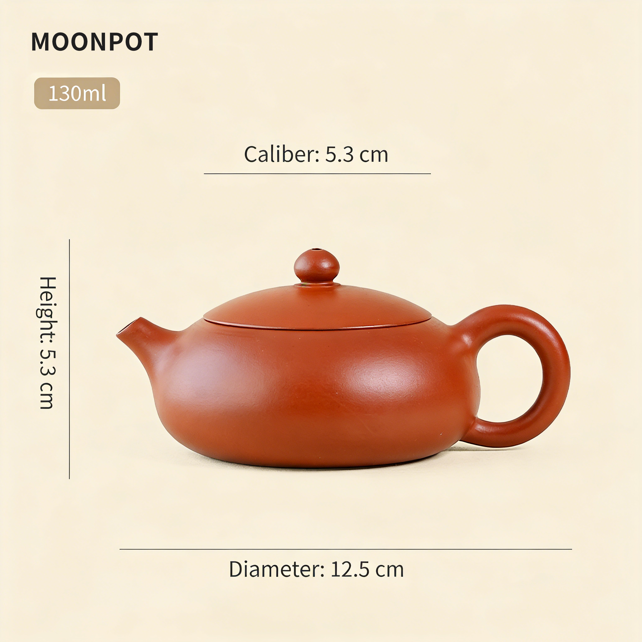 Yixing Zisha Moonpot (Bian Xishi Teapot) • Original Zhuni Clay • Beauty of Ancient Teapots • Replica of Qing Dynasty Antique Teapot • 130ml
