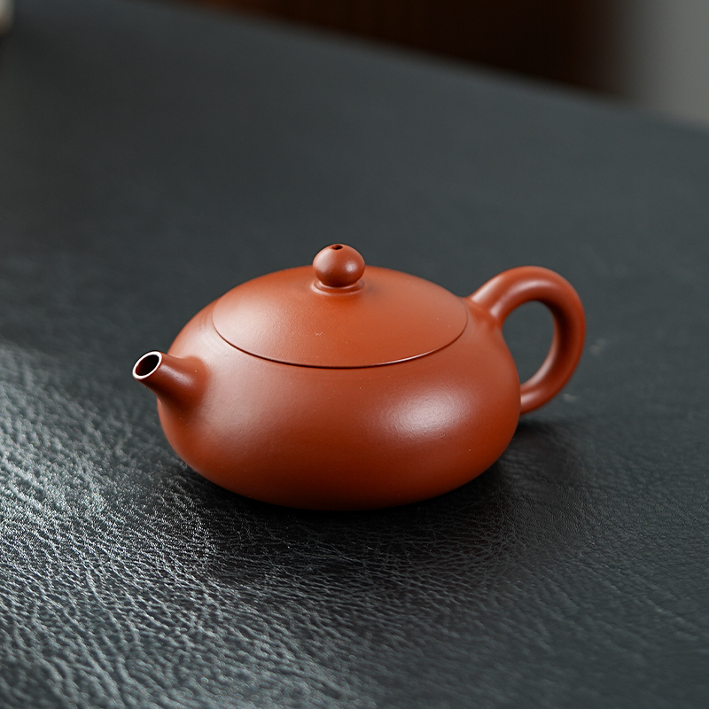 Yixing Zisha Moonpot (Bian Xishi Teapot) • Original Zhuni Clay • Beauty of Ancient Teapots • Replica of Qing Dynasty Antique Teapot • 130ml