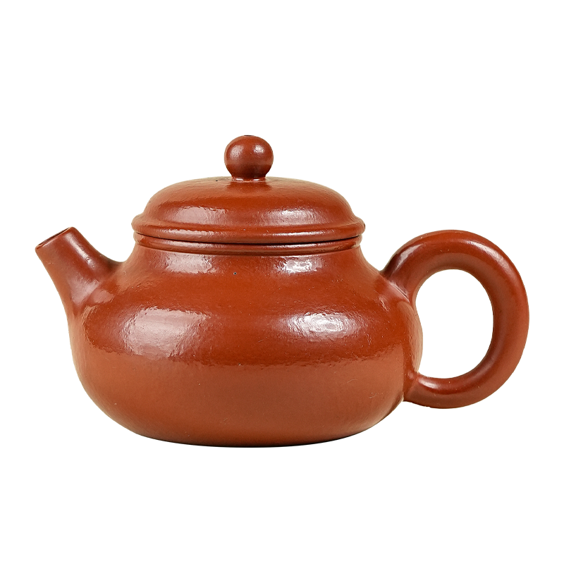 Yixing Zisha Moon Pot (Rongtian Teapot) • Original Ore Zhuni • Classic Antique Style Zisha Teapot • 100ml
