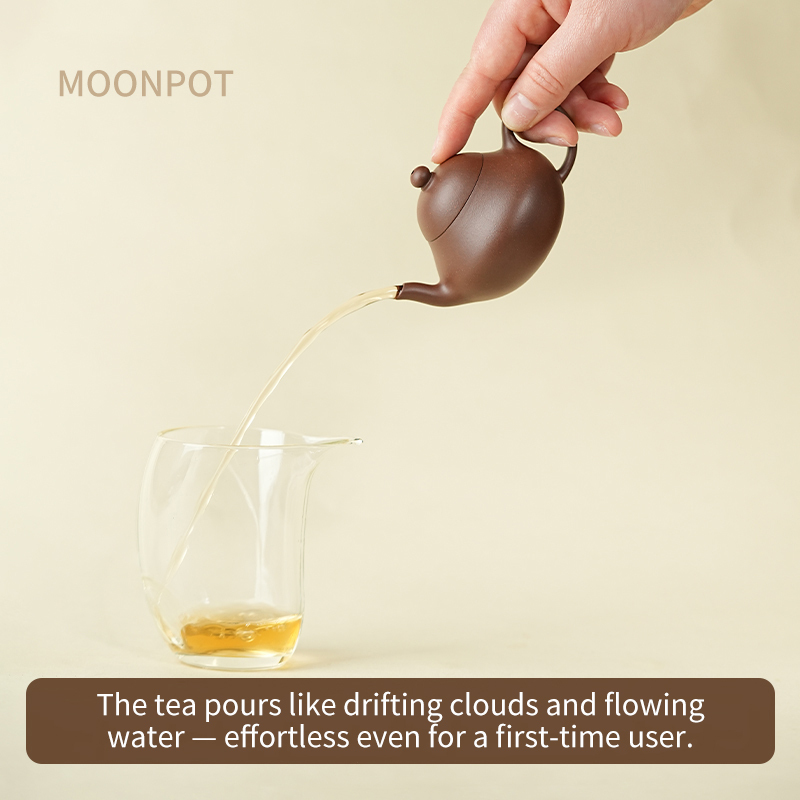 Yixing Purple Clay "Moonpot" Short Pear Teapot — Original Purple Clay Ore, The Beauty of Antique Teapots, Reproduction of a Qing Dynasty Old Teapot, 110ml