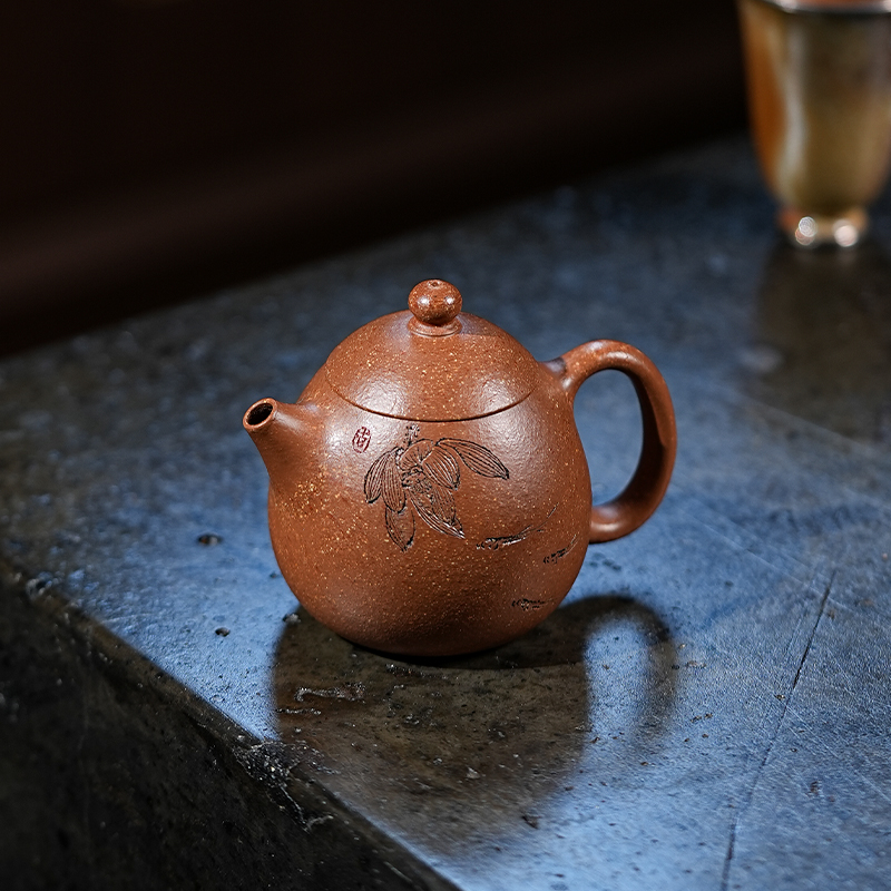 Moonpots Yixing Dragon Egg Purple Clay Teapot – Raw Wucai Duan