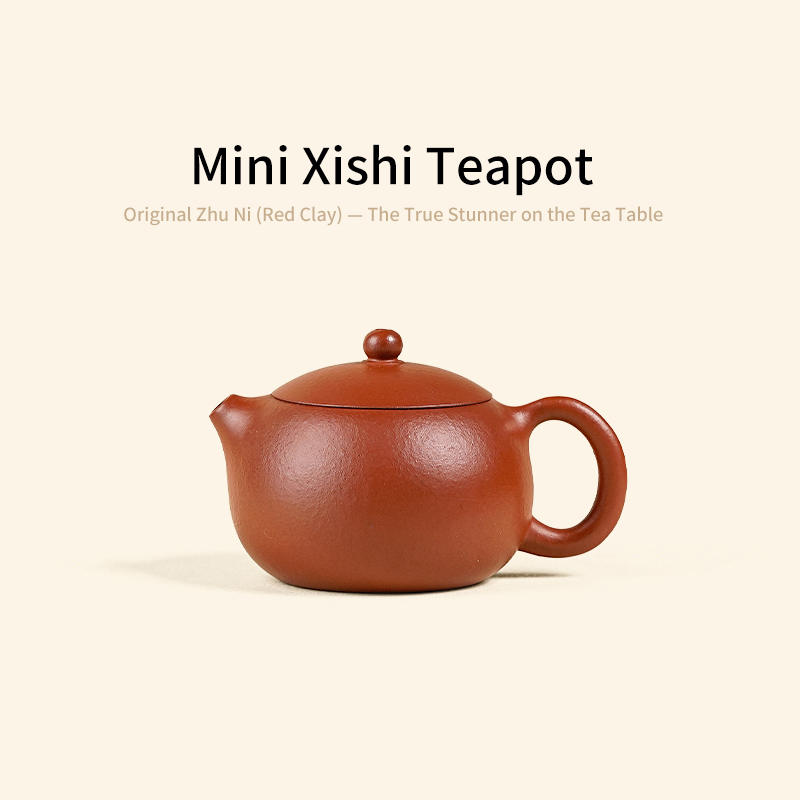 【Yuanhu】Authentic Handmade Yixing Teapots  Xishi Zhuni Clay， 90ml