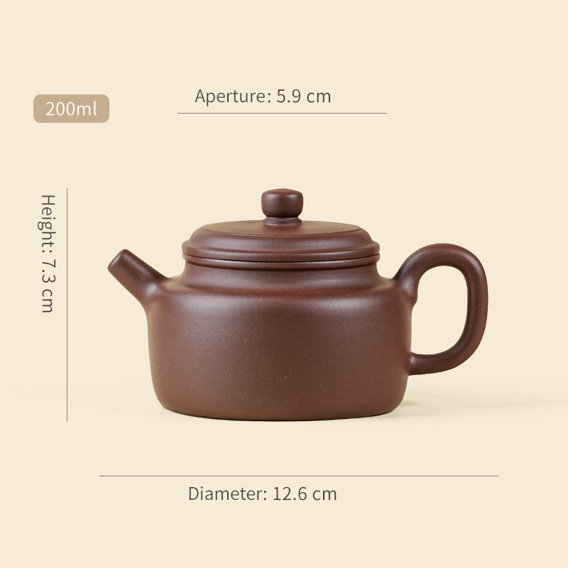 【Yuanhu】Authentic Handmade Yixing Teapots De Zhong Zini Clay, 150ml.