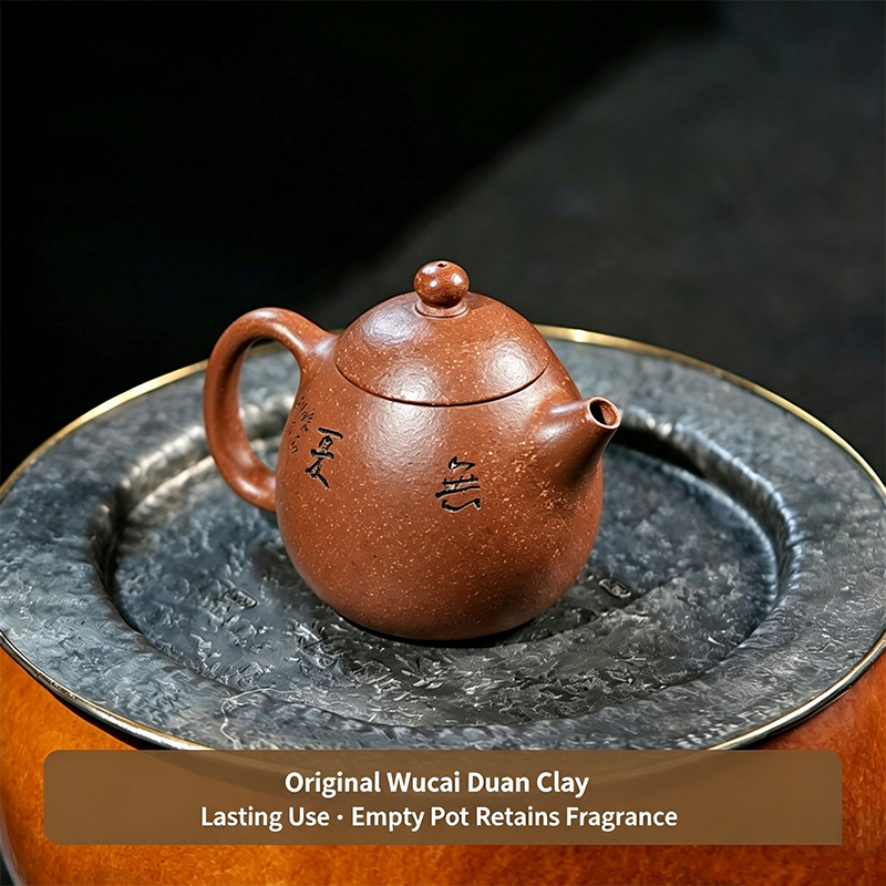 【Yuanhu】Authentic Handmade Yixing Teapots Longdan Duanni Clay, 100ml