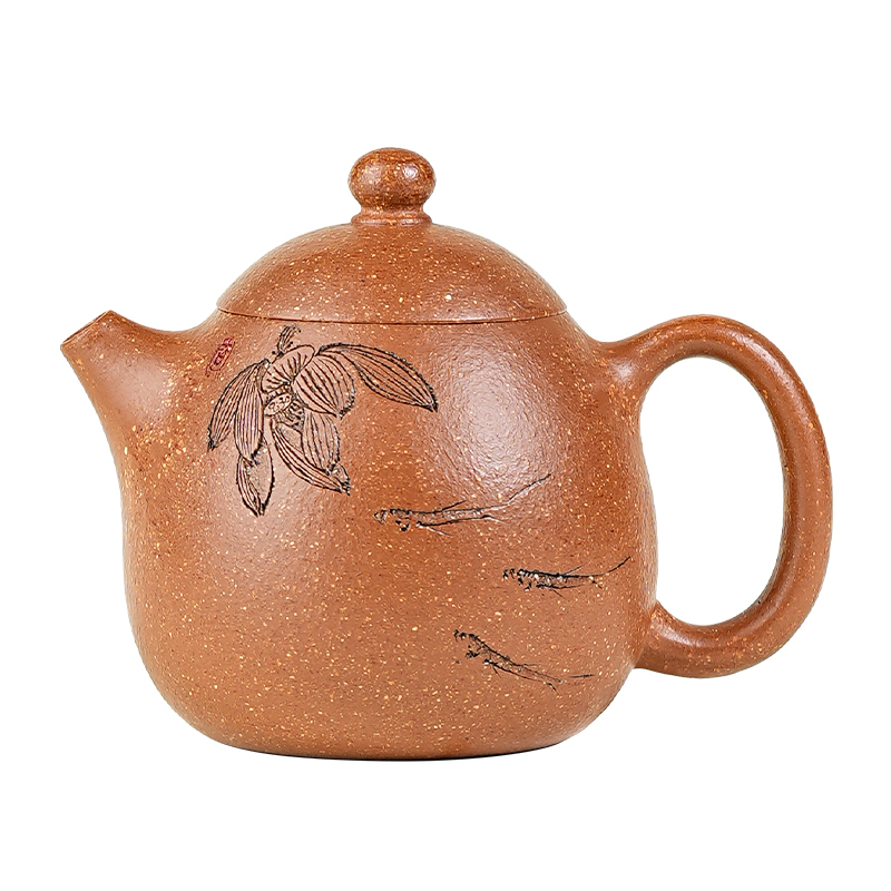 【Yuanhu】Authentic Handmade Yixing Teapots Longdan Duanni Clay, 100ml