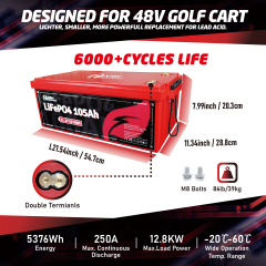 XRH 48V 105Ah Golf Cart Battery Plastic