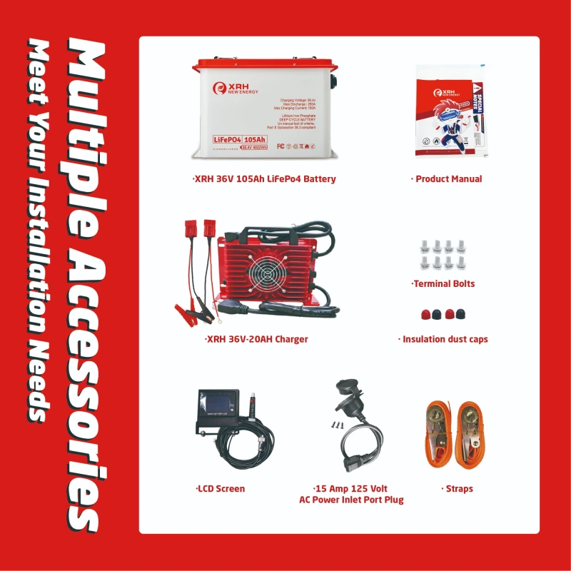XRH 36V 105Ah Golf Cart Battery Steel
