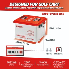 XRH 36V 105Ah Golf Cart Battery Steel