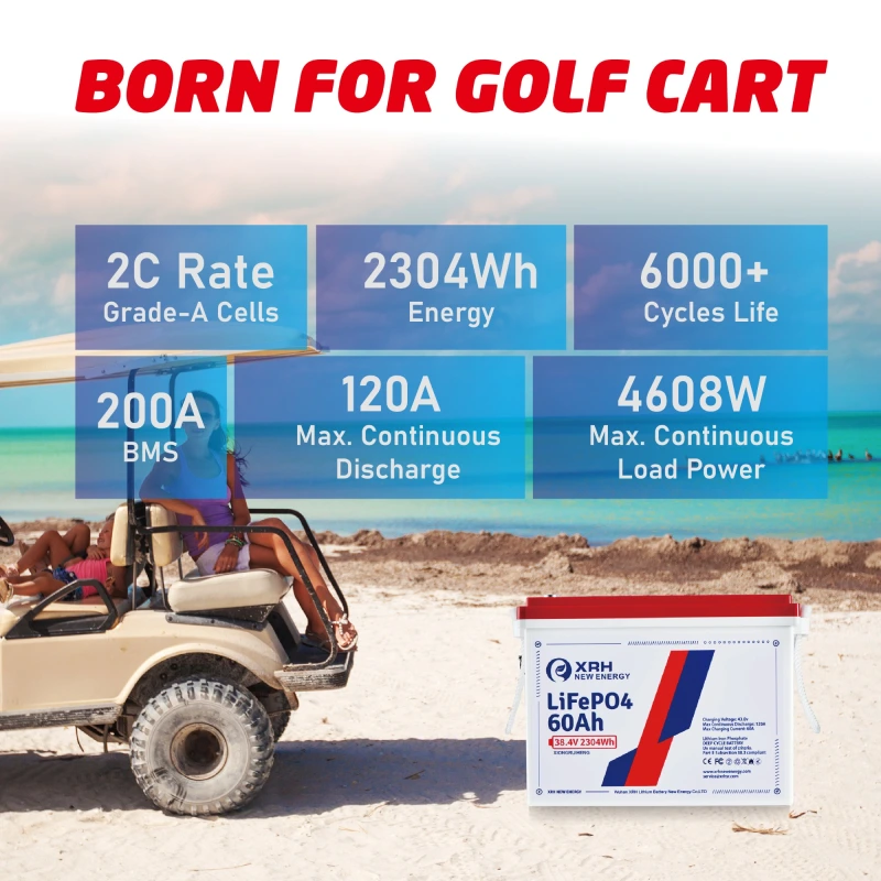 XRH 36V 60Ah Golf Cart Battery Plastic