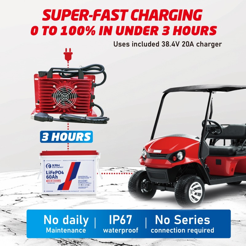 XRH 36V 60Ah Golf Cart Battery Plastic