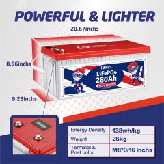XRH 12V 280Ah LiFePO4 Battery