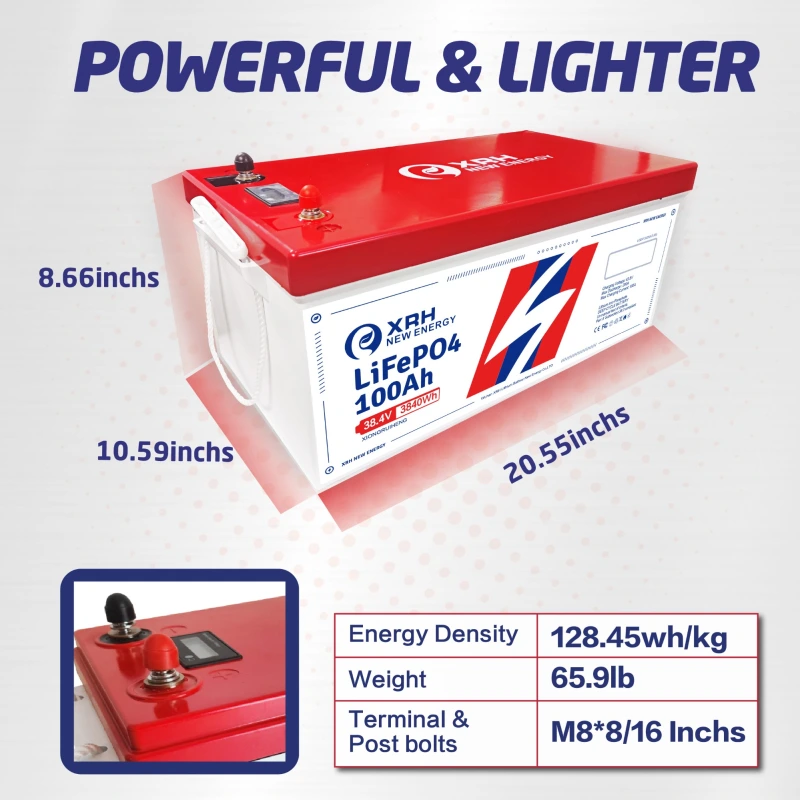 XRH 36V 100AH Golf Cart LiFePO4 Battery