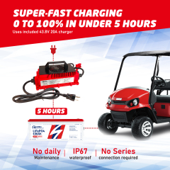 XRH 36V 100AH LiFePO4 Lithium Battery | Includes 36V 20A Lithium Battery Charger | Built in 200ah BMS with Bluetooth & Mobile APP,Perfect for Golf Cart, Trolling Motor, Solar System, RV, Marine…