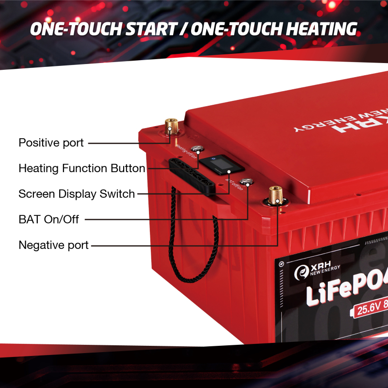 Therma Core SH(Self-Heating) Series 25.6V 320Ah LiFePO4 Self-Heating Truck Standby Smart Deep Cycle Lithium Iron Phosphate Battery