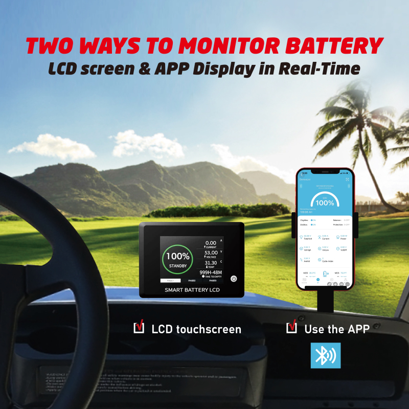 XRH 38.4V 100AH LiFePO4 Lithium Battery | Includes 36V 20A Lithium Battery Charger | Built in 200ah BMS with Bluetooth & Mobile APP,Perfect for Golf Cart, Trolling Motor, Solar System, RV, Marine…