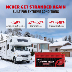 Therma Core SH(Self-Heating) Series 25.6V 320Ah LiFePO4 Self-Heating Truck Standby Smart Deep Cycle Lithium Iron Phosphate Battery