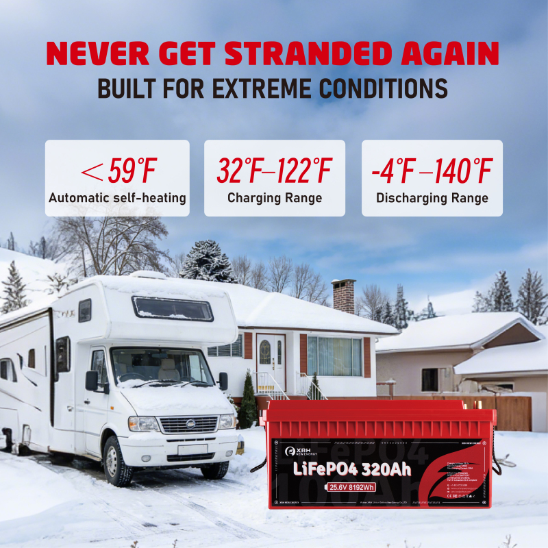 Therma Core SH(Self-Heating) Series 25.6V 320Ah LiFePO4 Self-Heating Truck Standby Smart Deep Cycle Lithium Iron Phosphate Battery