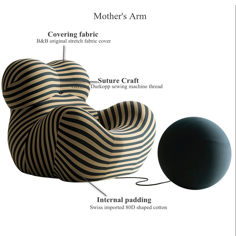 Mother's Embrace Sofa Single Chair Living Room Designer Single Chair Comfortable Bedroom Net Celebrity Lazy Leisure Sofa Chair China Factory