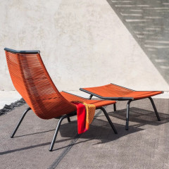 Fauteuil à bascule d'extérieur, table basse de jardin, chaise longue de terrasse, canapé relax nordique en rotin pour adulte, fournisseur chinois