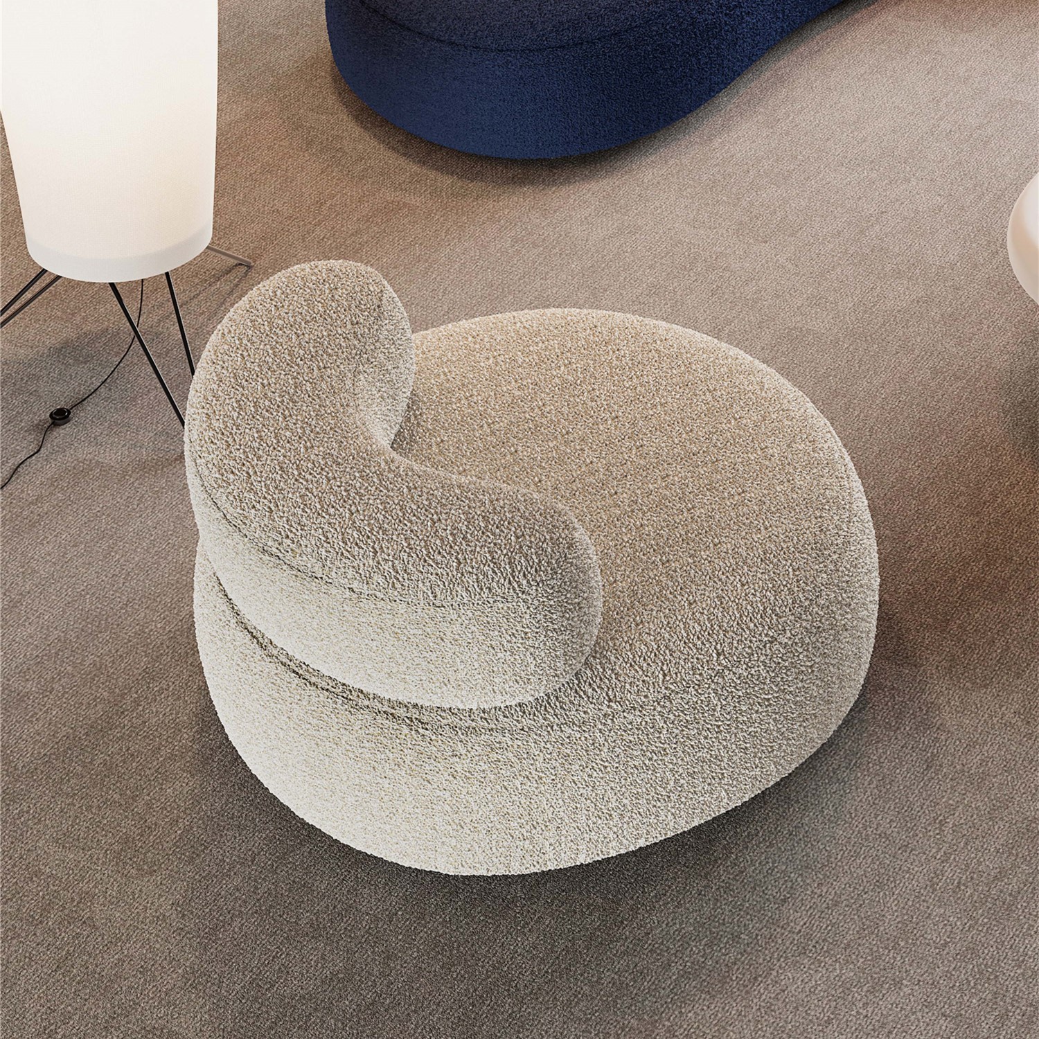 Sofá esquinero moderno de terciopelo Teddy, fabricado en China y personalizado, con patas de madera de diseño redondo, estilo modular minimalista para sala de estar, dormitorio de hotel, oficina en casa o apartamento, en forma de C.