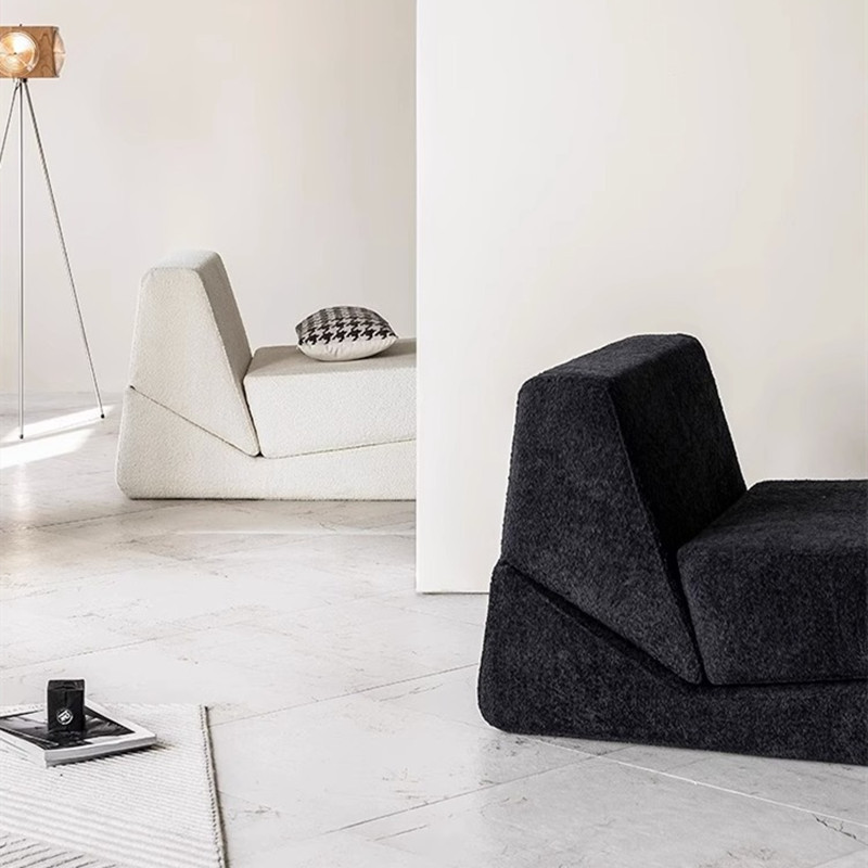 Special Modern Corduroy Shredded Memory Foam Versatile Floor Sofa Lounge Folding Sofa Bed Bean Bag Sofa for Single