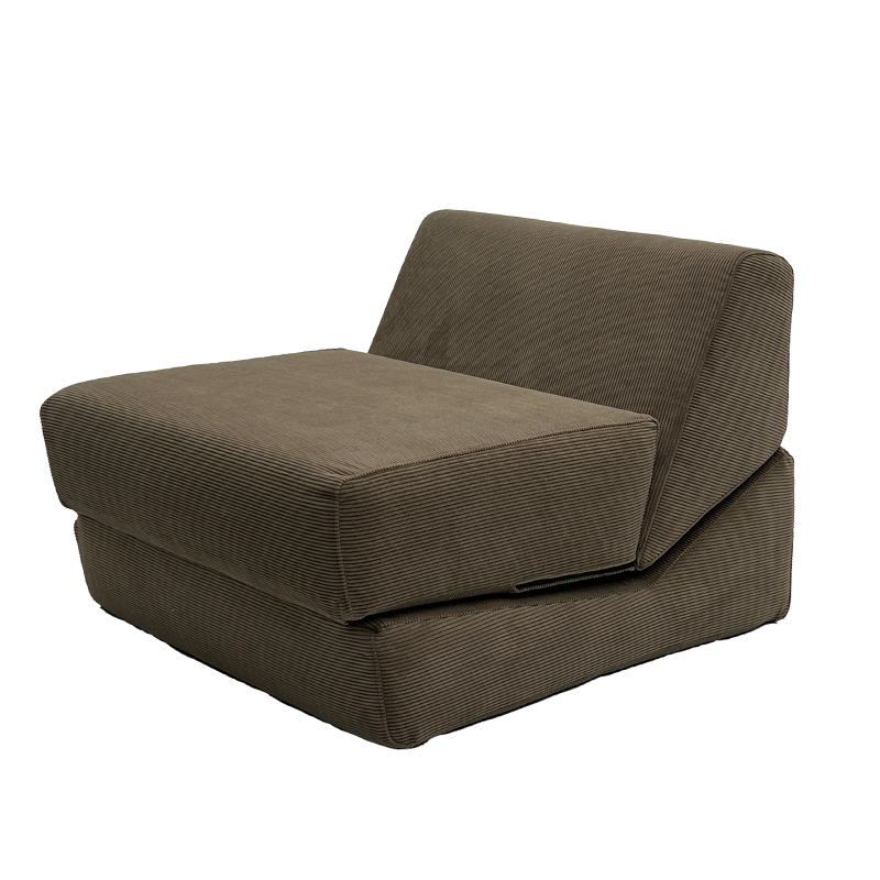 Special Modern Corduroy Shredded Memory Foam Versatile Floor Sofa Lounge Folding Sofa Bed Bean Bag Sofa for Single