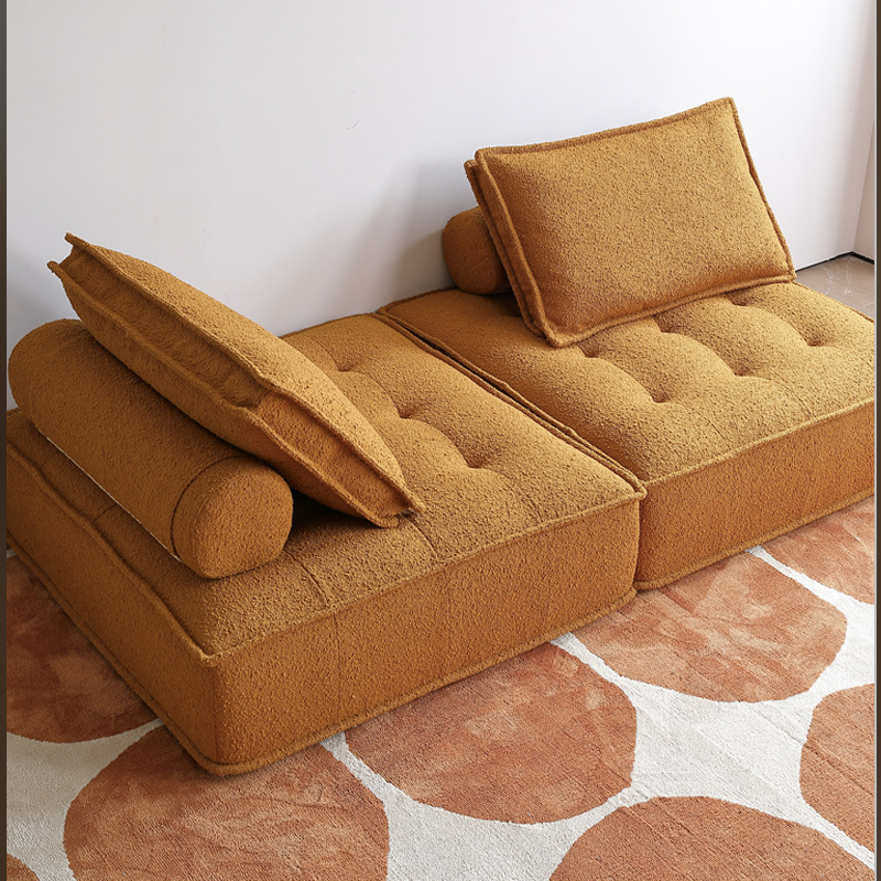 China Factory directly wholesales retail Piedmont Tofu Block Sofa Italian Minimalist Fabric Sofa Module Block Combination Sofa Living Room