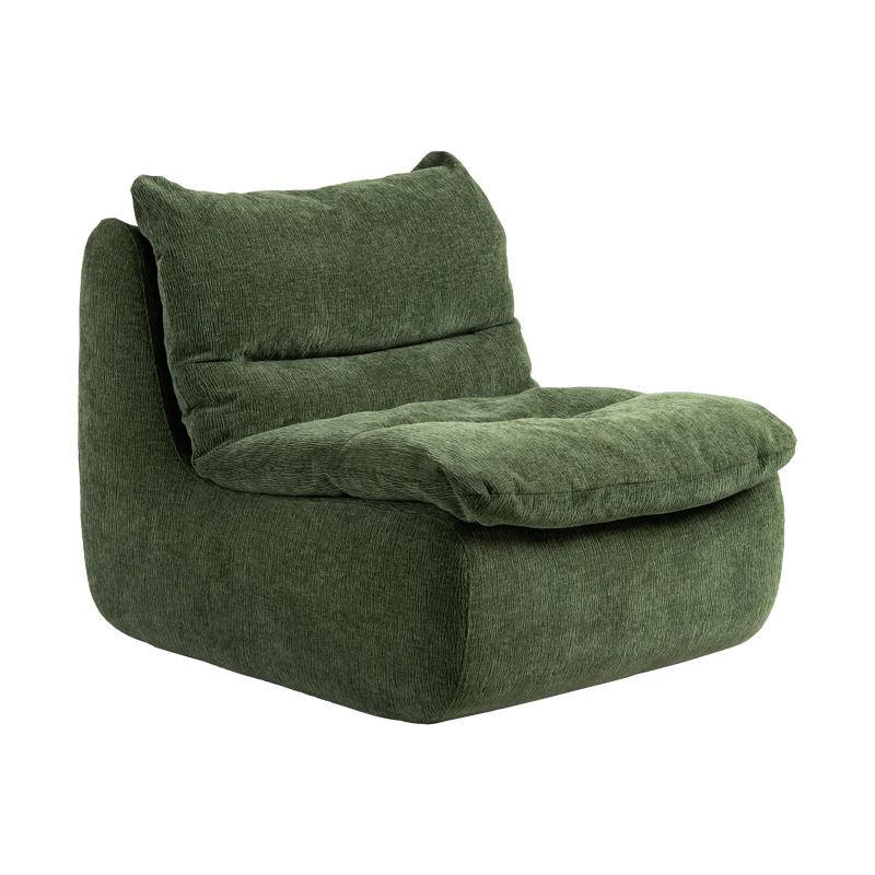 Chiffon Sofa Lazy Sofa Feather Cushion Removable Sofa Washable Sofa Small Apartment Living Room Compressed Recliner Cream Single Sofa  Manufacture