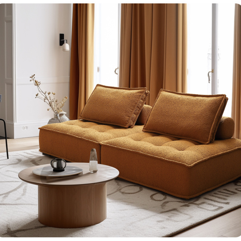 China Factory directly wholesales retail Piedmont Tofu Block Sofa Italian Minimalist Fabric Sofa Module Block Combination Sofa Living Room
