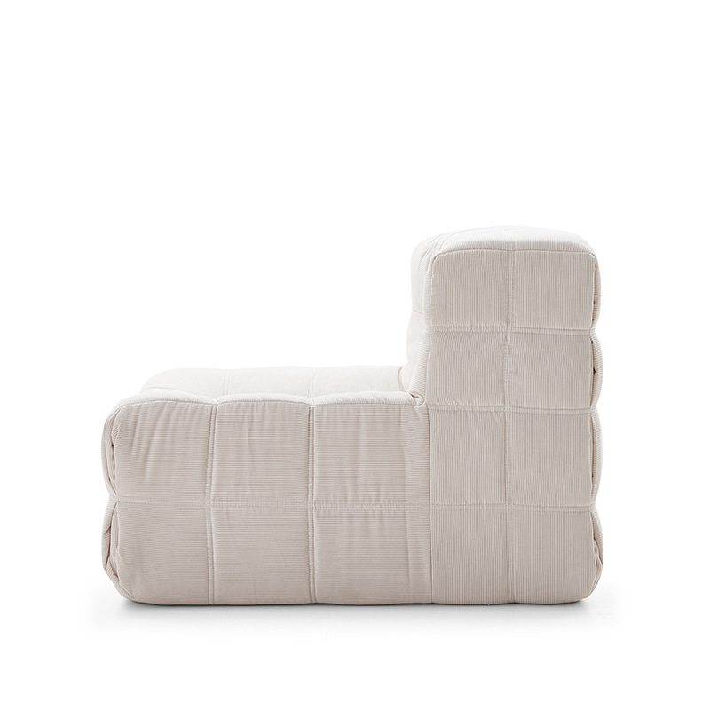 Factory Direct Single Waffle-Style Lazy Sofa Small Living Room Comfortable Modular Boneless Chair Sponge Vacuum Sectional