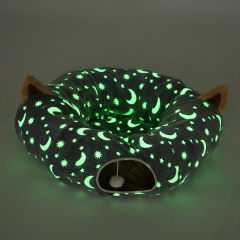 OEM Glow-in-the-Dark Magic Cat Tunnel – Stars, Moon & Cozy S-Shaped Hideaway China Manufacturer