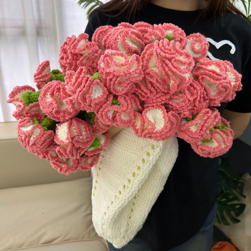 クラスA認定ハンドメイド花柄ニットブランケット - OEMハンドメイド花柄ニットブランケット | アクリルミルクコットン製、赤ちゃんにも安全 | TÜV認証メーカー