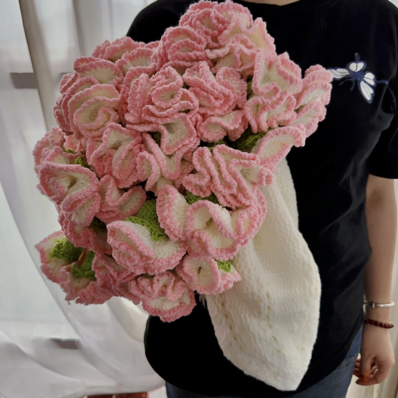 クラスA認定ハンドメイド花柄ニットブランケット - OEMハンドメイド花柄ニットブランケット | アクリルミルクコットン製、赤ちゃんにも安全 | TÜV認証メーカー