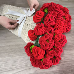 Couverture tricotée à motifs floraux faite main certifiée Classe A - Couverture tricotée à motifs floraux faite main (OEM) | Acrylique, coton au lait, sans danger pour les bébés | Fabricant certifié TÜV